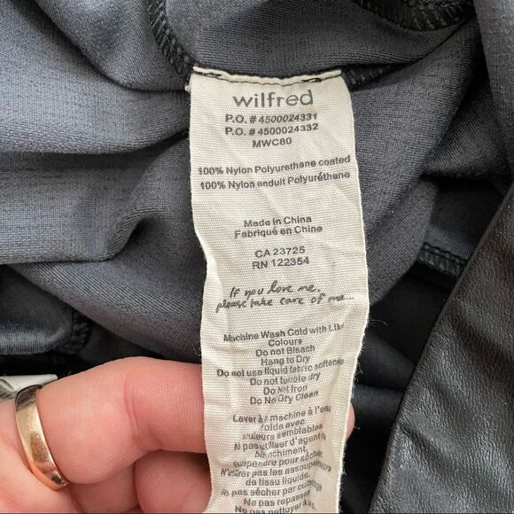 ARITZIA WILFRED L Rebelle Vegan Leather Leggings az XS - Picture 10 of 10